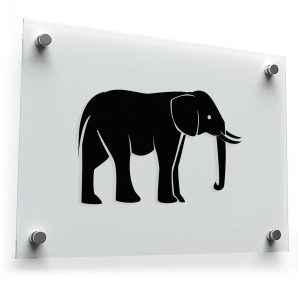 Elephant Silhouette Vinyl Sticker