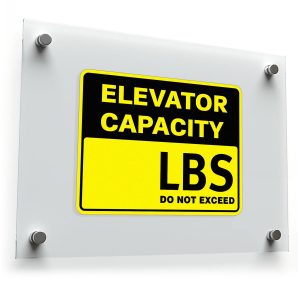 Elevator Capacity Sign Sticker