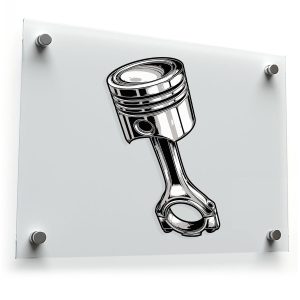 Engine Piston Vinyl Sticker
