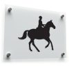 Equestrian Rider and Horse Silhouette Sticker
