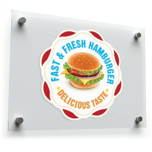 Fast & Fresh Hamburger Sticker