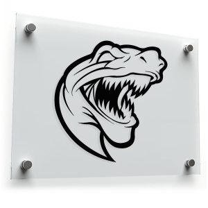 Ferocious Dinosaur Head Vinyl Sticker