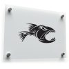 Ferocious Fish Silhouette Sticker 1
