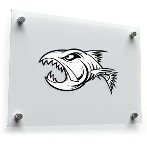 Ferocious Fish Skeleton Sticker
