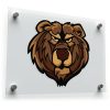 Fierce Bear Head Sticker 1