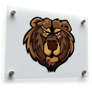 Fierce Bear Head Sticker