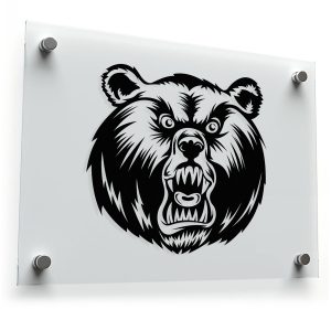 Fierce Bear Head Sticker