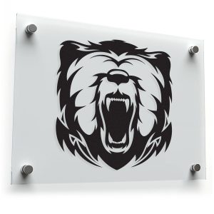 Fierce Bear Head Sticker