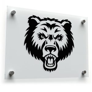 Fierce Bear Head Sticker