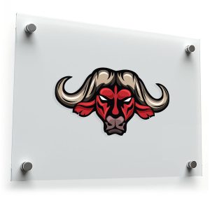 Fierce Buffalo Head Vinyl Sticker