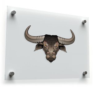 Fierce Bull Head Sticker