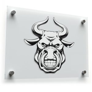 Fierce Bull Head Sticker Decal