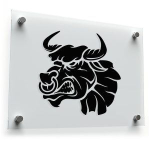 Fierce Bull Head Vinyl Sticker