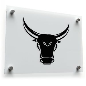 Fierce Bull Head Vinyl Sticker