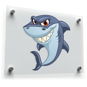 Fierce Cartoon Shark Sticker