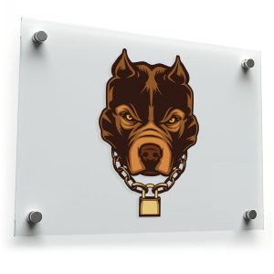 Fierce Dog Head Vinyl Sticker