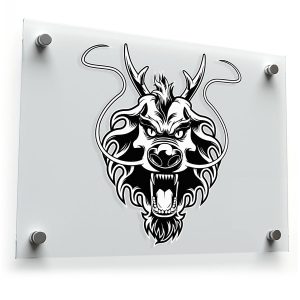Fierce Dragon Head Sticker