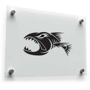 Fierce Fish Skeleton Sticker