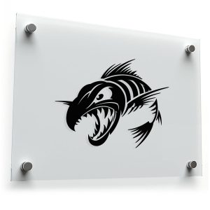 Fierce Fish Skeleton Sticker