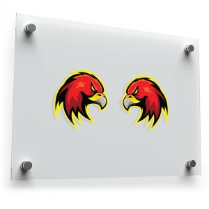 Fierce Hawk Head Sticker Set