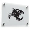 Fierce Piranha Silhouette Sticker