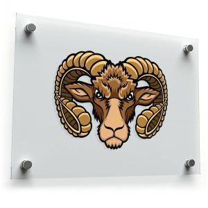 Fierce Ram Head Sticker