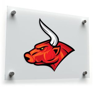 Fierce Red Bull Head Sticker
