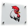 Fierce Rooster Head Sticker 1