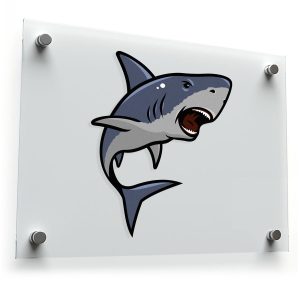 Fierce Shark Cartoon Sticker