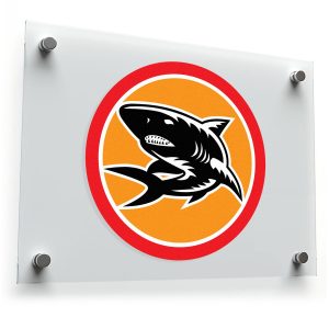 Fierce Shark Circle Sticker