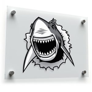 Fierce Shark Head Sticker