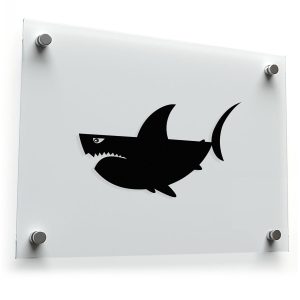 Fierce Shark Silhouette Decal