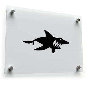 Fierce Shark Silhouette Sticker