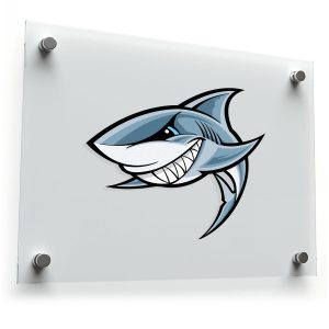 Fierce Shark Silhouette Sticker