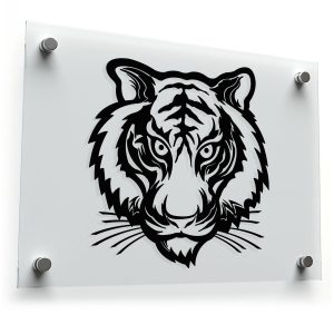 Fierce Tiger Head Silhouette Vinyl Sticker
