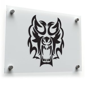 Fierce Tribal Wolf Design Sticker