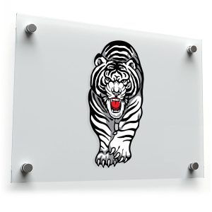 Fierce White Tiger Sticker