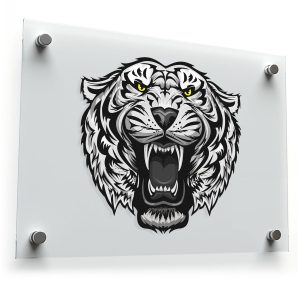Fierce White Tiger Vinyl Decal