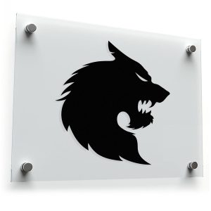 Fierce Wolf Head Silhouette Decal