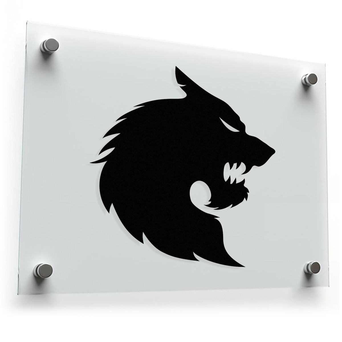 Fierce Wolf Head Silhouette Decal 3 Fierce Wolf Head Silhouette Decal