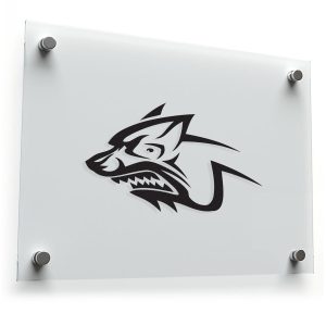 Fierce Wolf Head Silhouette Sticker