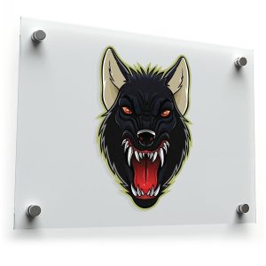Fierce Wolf Head Sticker