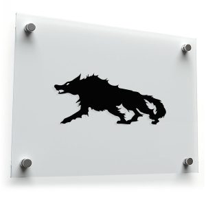 Fierce Wolf Silhouette Vinyl Sticker