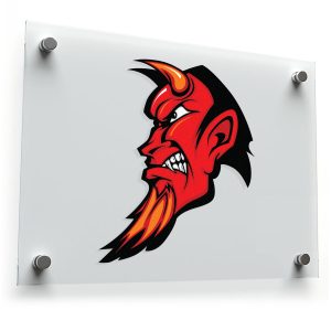 Fiery Devil Face Sticker