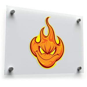 Fiery Flame Cartoon Sticker