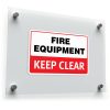 Fire Equipment Keep Clear Vinyl Sticker – High-Visibility