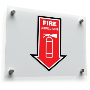 Fire Extinguisher Arrow Sticker