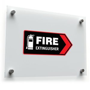 Fire Extinguisher Directional Sign Sticker