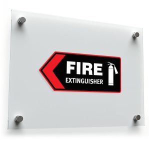 Fire Extinguisher Directional Sticker