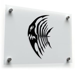 Fish Skeleton Tribal Vinyl Sticker